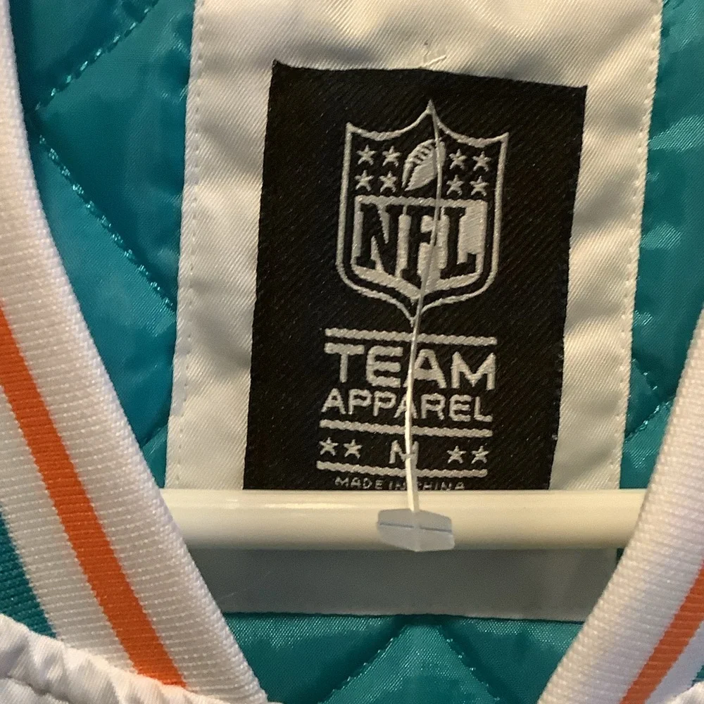 Miami Dolphins NFL Team Apparel Teal and Orange Jacket,‎ M, new